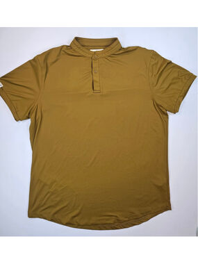 Mantra Golf Polo Shirt Men XL Olive Green Catalyst Performance Band Collar